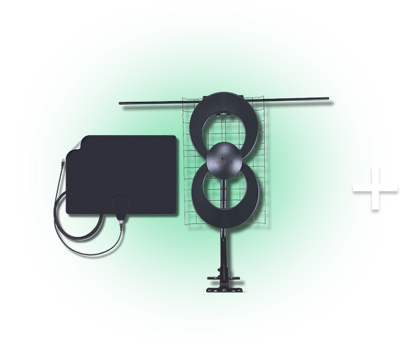 Modern TV antenna with circular elements